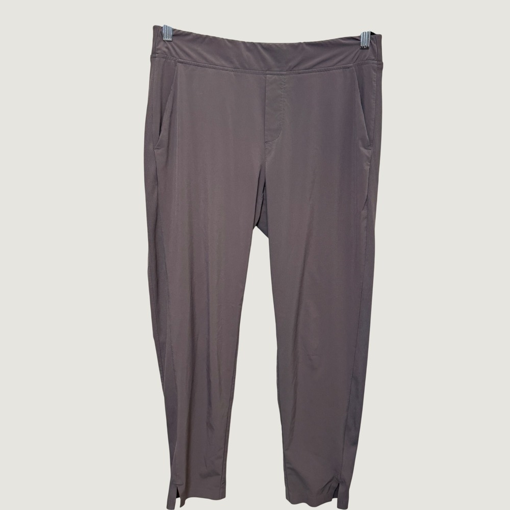 Athleta Brooklyn Mid Rise Ankle Pant 10 Abalone Grey Athleisure Active Travel